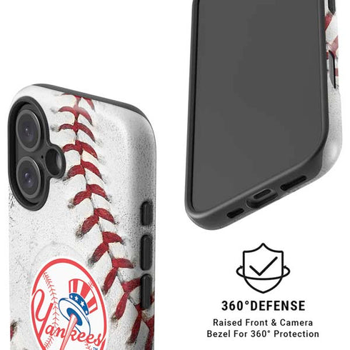 MLB New York Yankees Game Ball iPhone 16 Plus Magsafe Impact Case